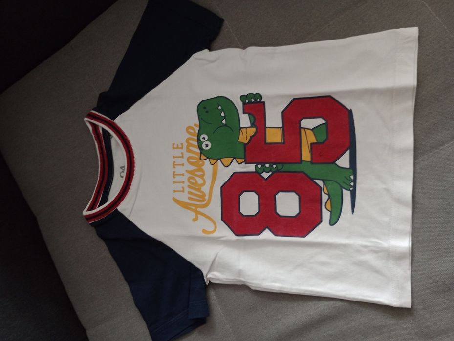 Koszulki z krótkim rękawem/ t-shirty C&A 104/110 dinozaury