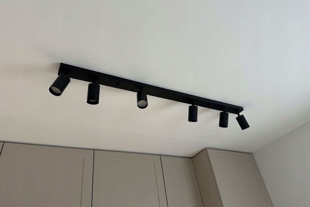 Lampa sufitowa Natynkowa Oprawa halogenowa 6x GU10 LED Szyna Tuba Spot