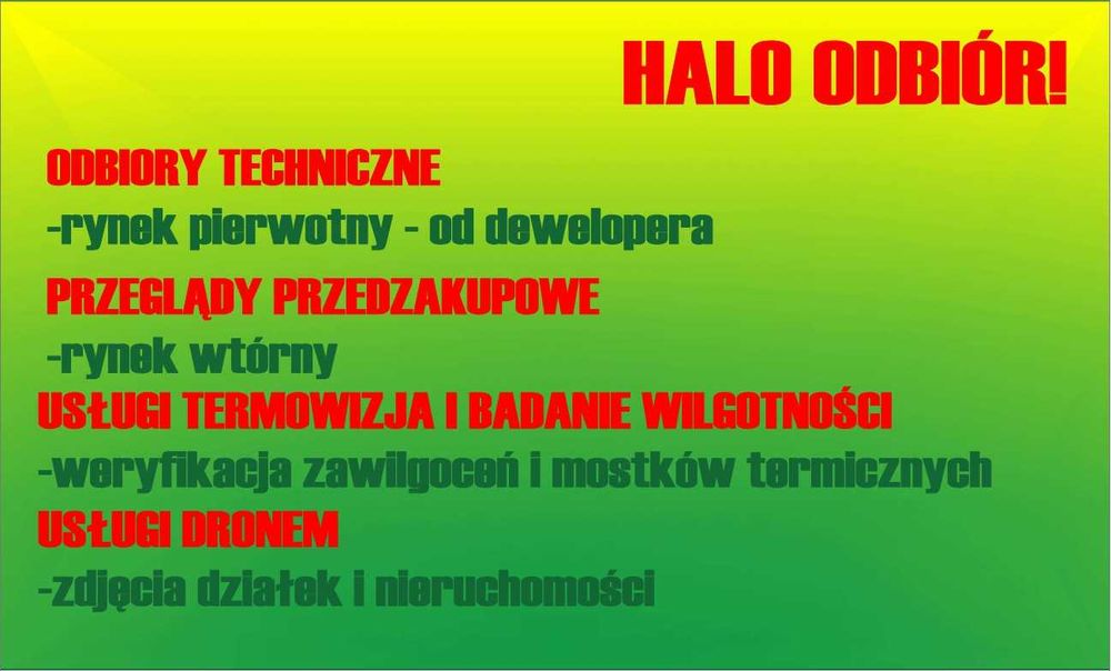 Odbiory techniczne, DRON, TERMOWIZJA, Badanie wilgotności