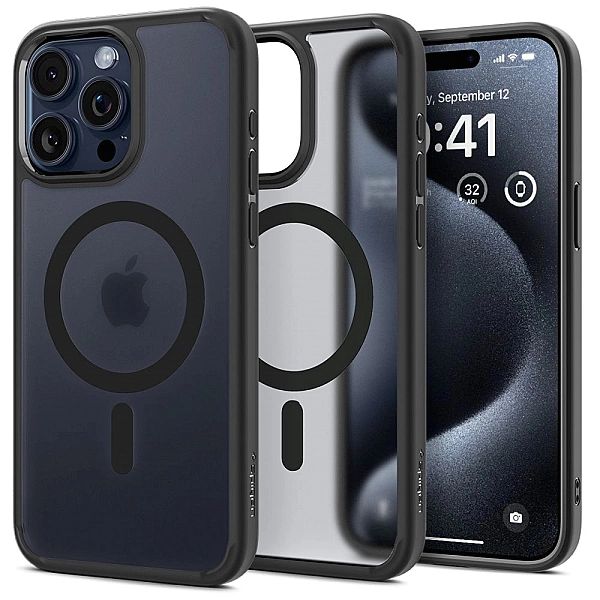 Spigen Ultra Hybrid Mag Magsafe Iphone 15 Pro Frost Black