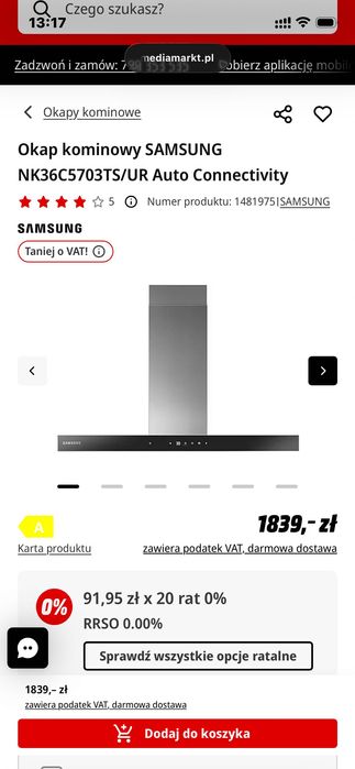 Okap Samsung MEGA Okazja