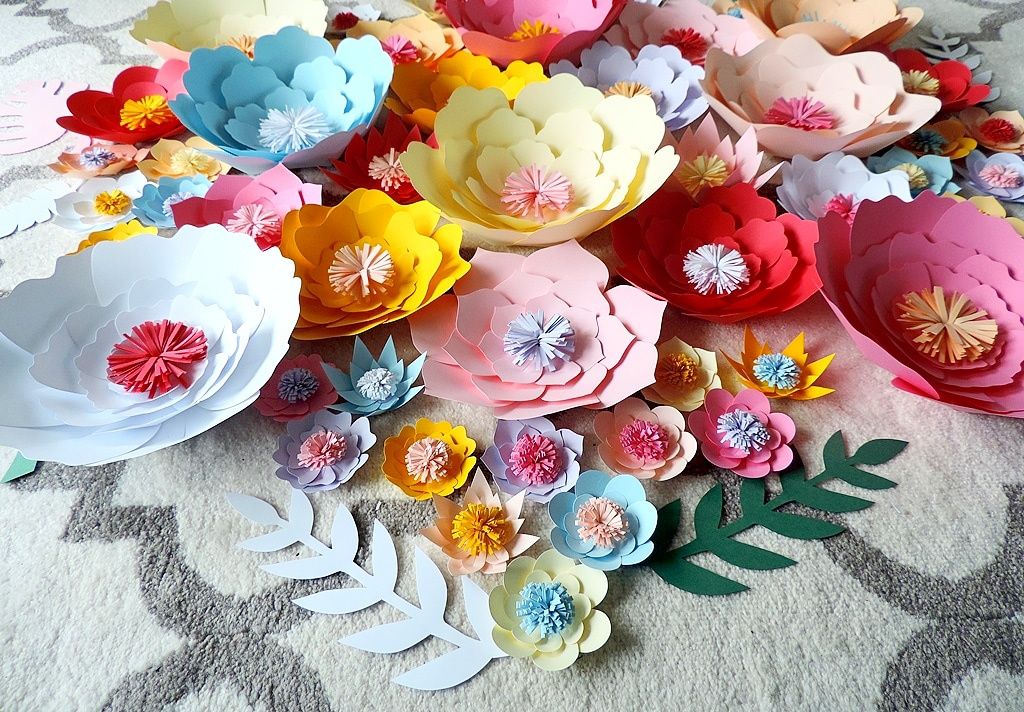 Papierowe dekoracje kwiaty z papieru chanel