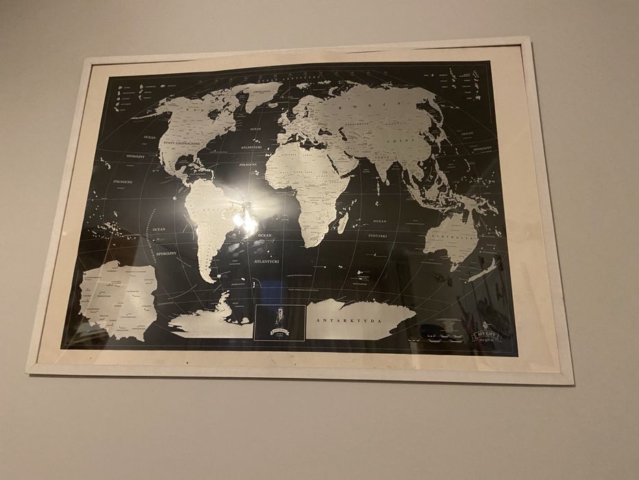 Mapa zdrapka. Mala świata plus polski
