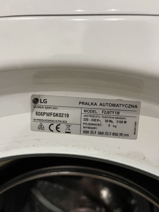 Pralka LG na części F2J6TY1W sterownik bęben obudowa akcesoria