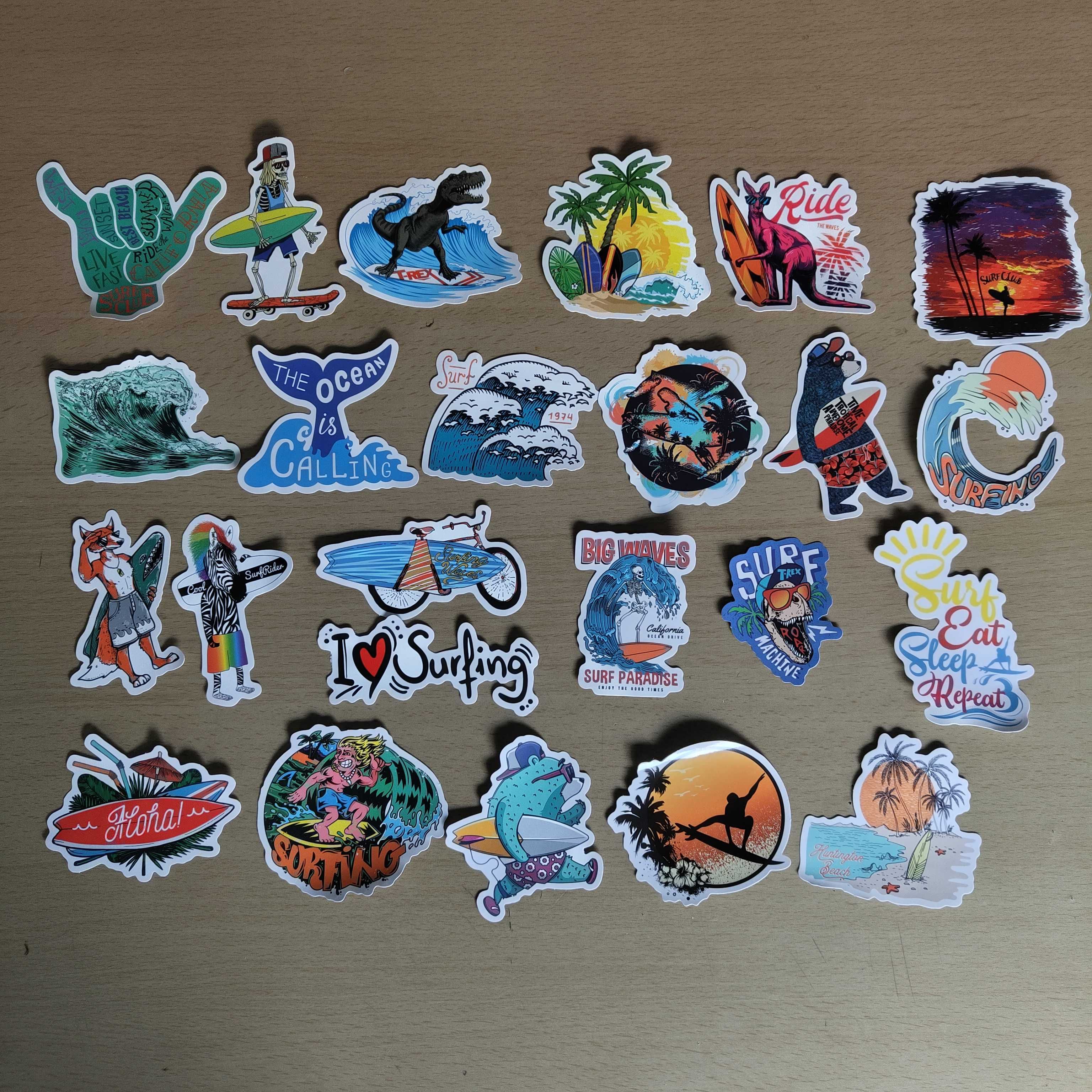 50 Stickers Autocolantes Surf