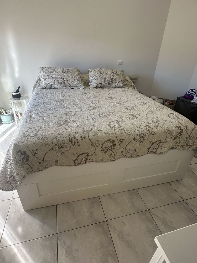 Estrutura de cama de casal de 1,60m - BRIMMES