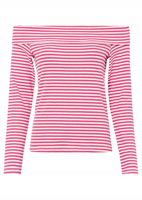 B.P.C bawełniana bluzka carmen w paski ^48/50