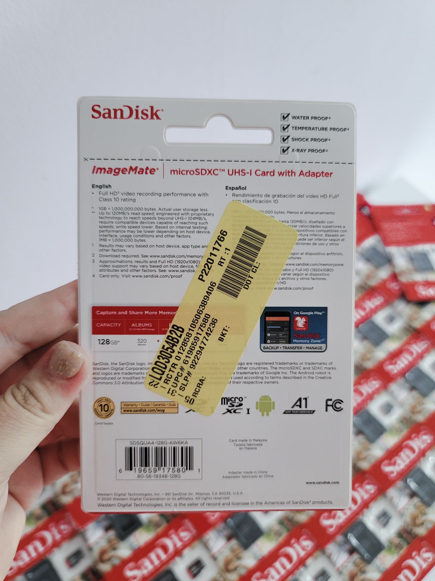 Карта пам'яті 128Gb SanDisk + адаптер 120Mb/s