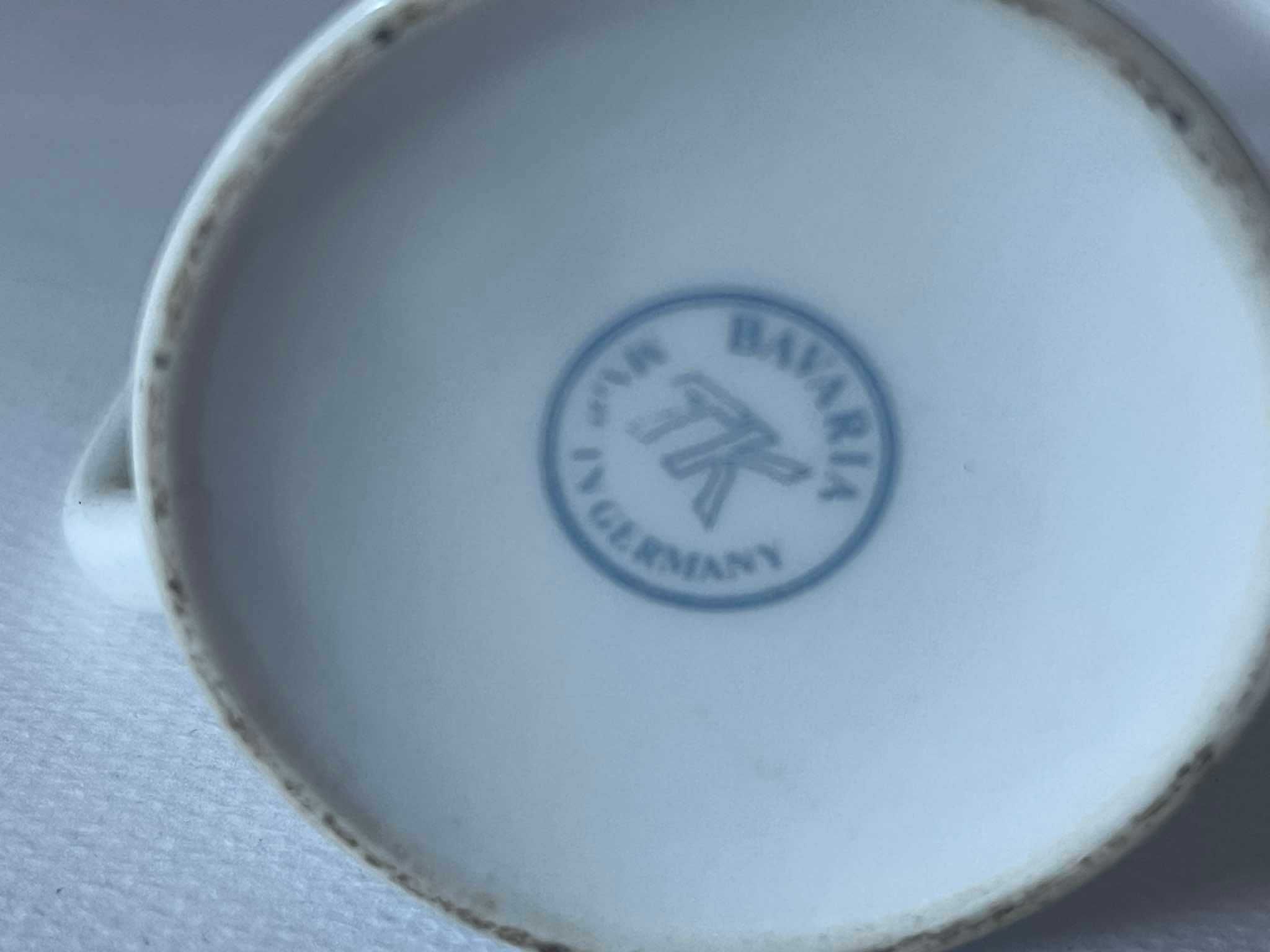 Ceramiczny mini kufelek z pokrywką z cyny Bavaria Germany