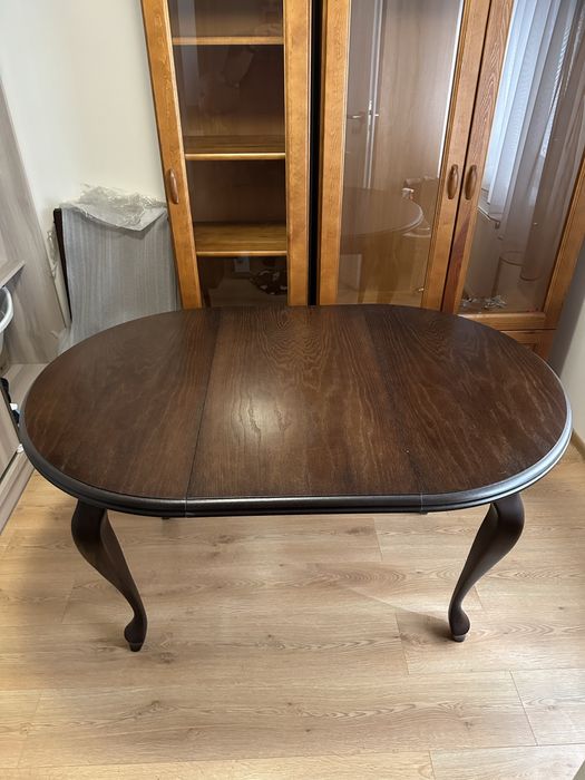 Stół drewniany , nogi ludwik