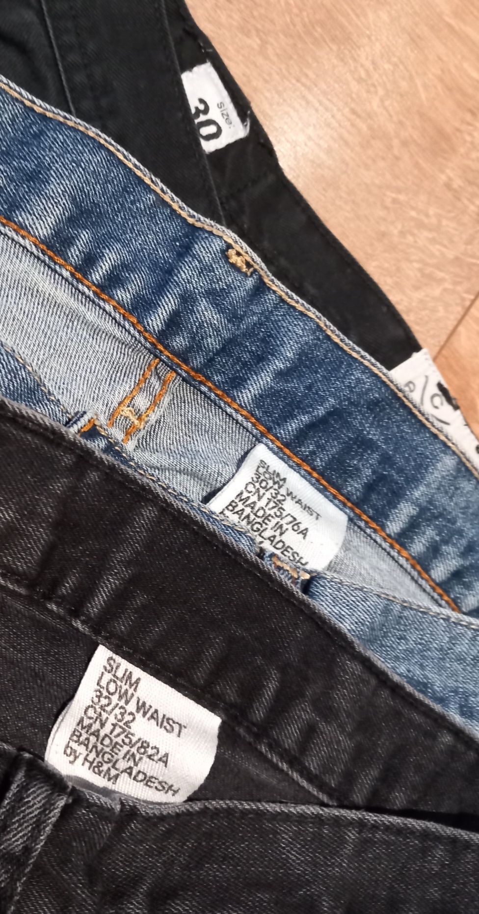 Meskie młodzierzowe spodnie slim low waist 30/32 32/32 30