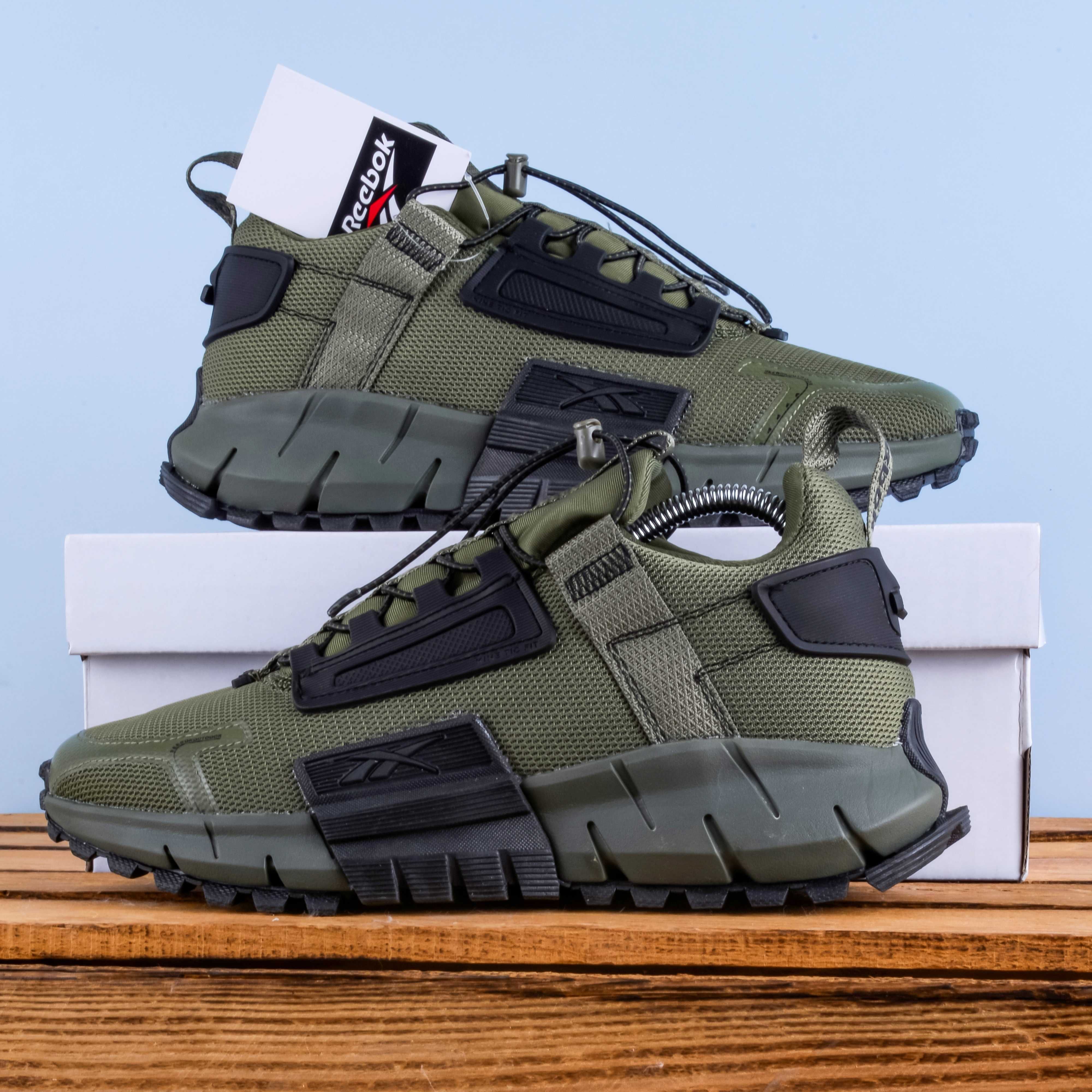 (1770) Чоловічі Кросівки Reebok Zig Kinetica хакі (41-45) рібок