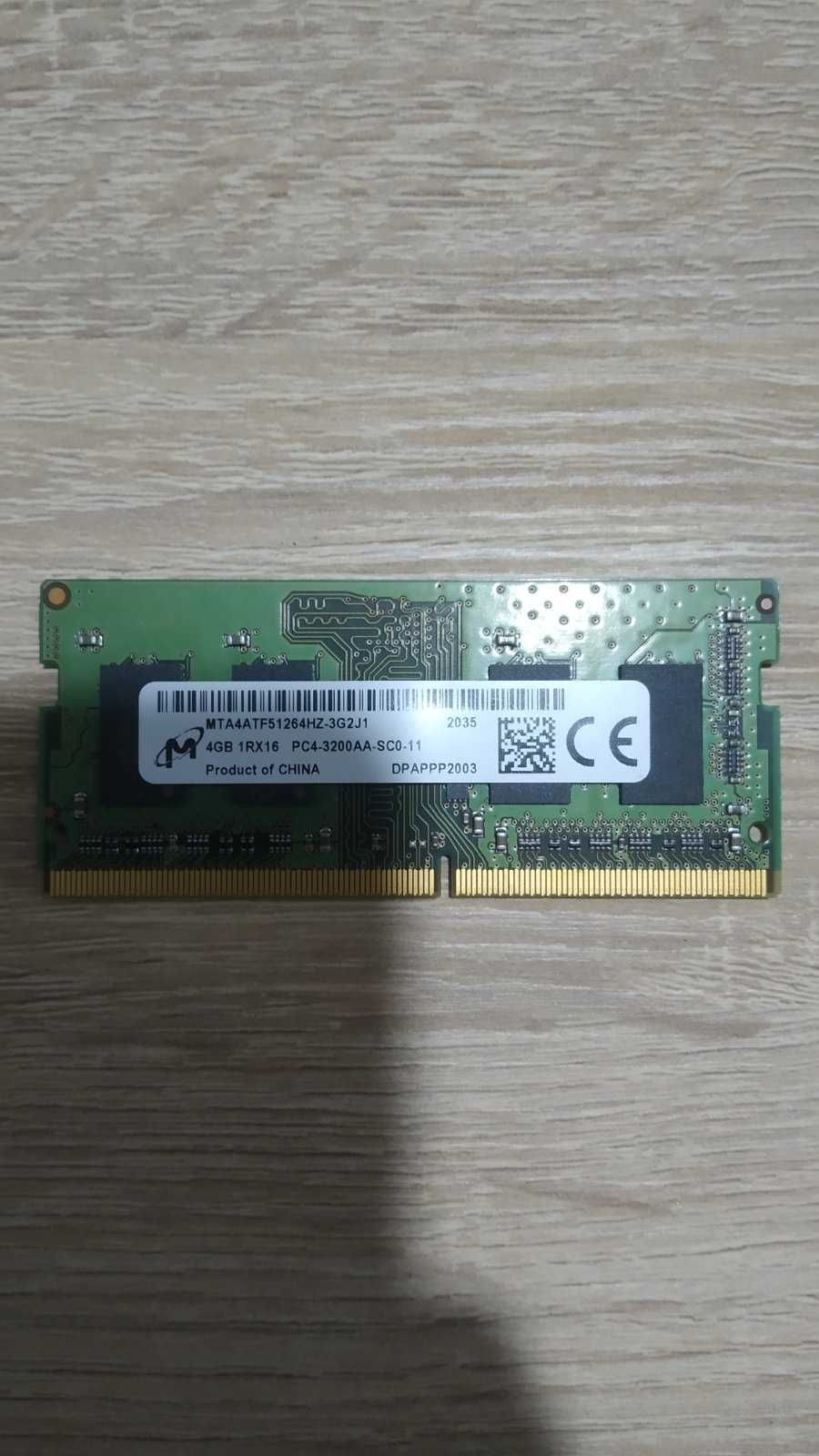 DDR4 4GB SODIMM 1Rx16 PC4-3200AA-SC0-11