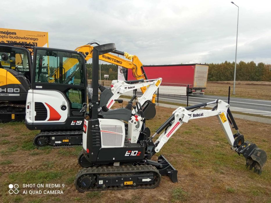 BOBCAT E10z Minikoparka Kpl. 3 Łyżek Szybkozłącze NOWA 2025r. FV GW