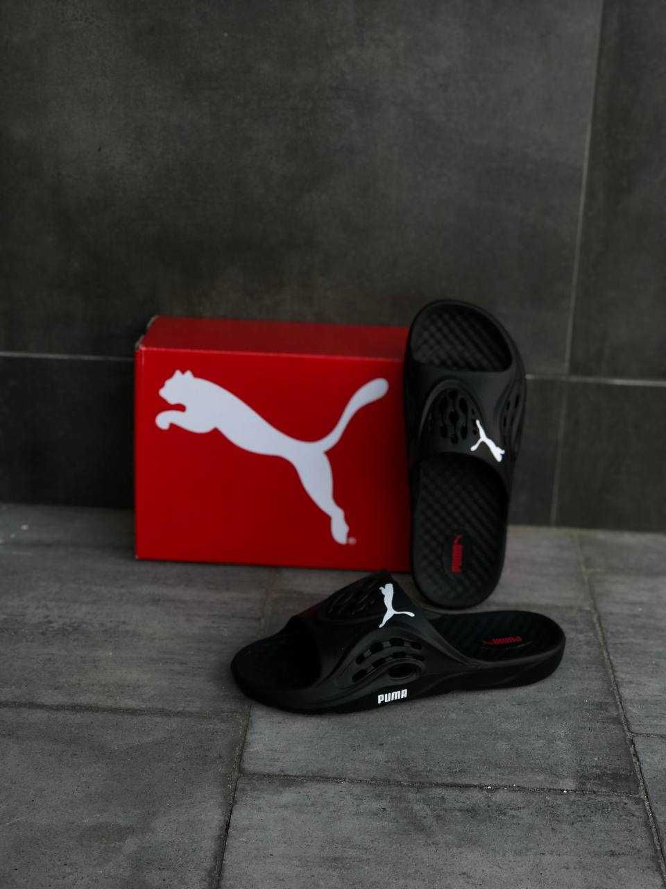 Тапки Puma мужские Тренд года! Black шльопанці Пума чоловічі Скидки!