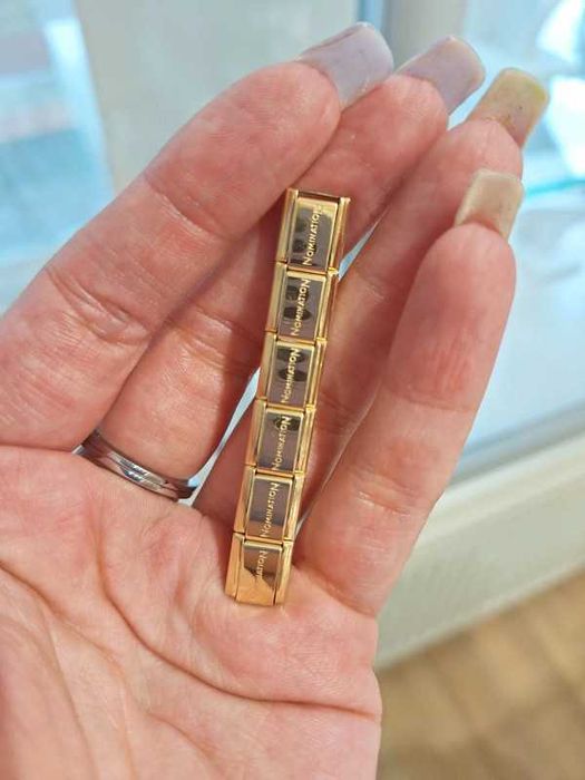 Ogniwa do bransoletki Nomination, Maybeme złote + opakowanie