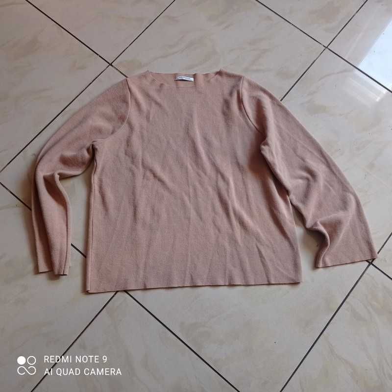Beżowy sweter oversize, Zara, rozmiar 36