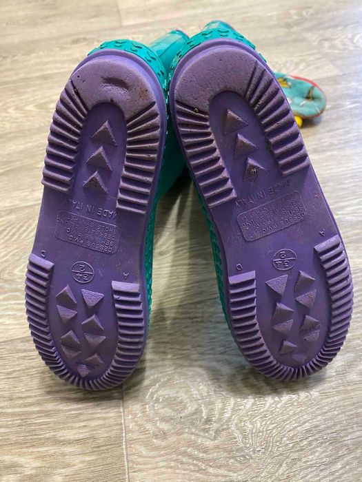 Сапоги резиновые зеленые сапожки детские Италия Р 33/34 ст.20,5-22