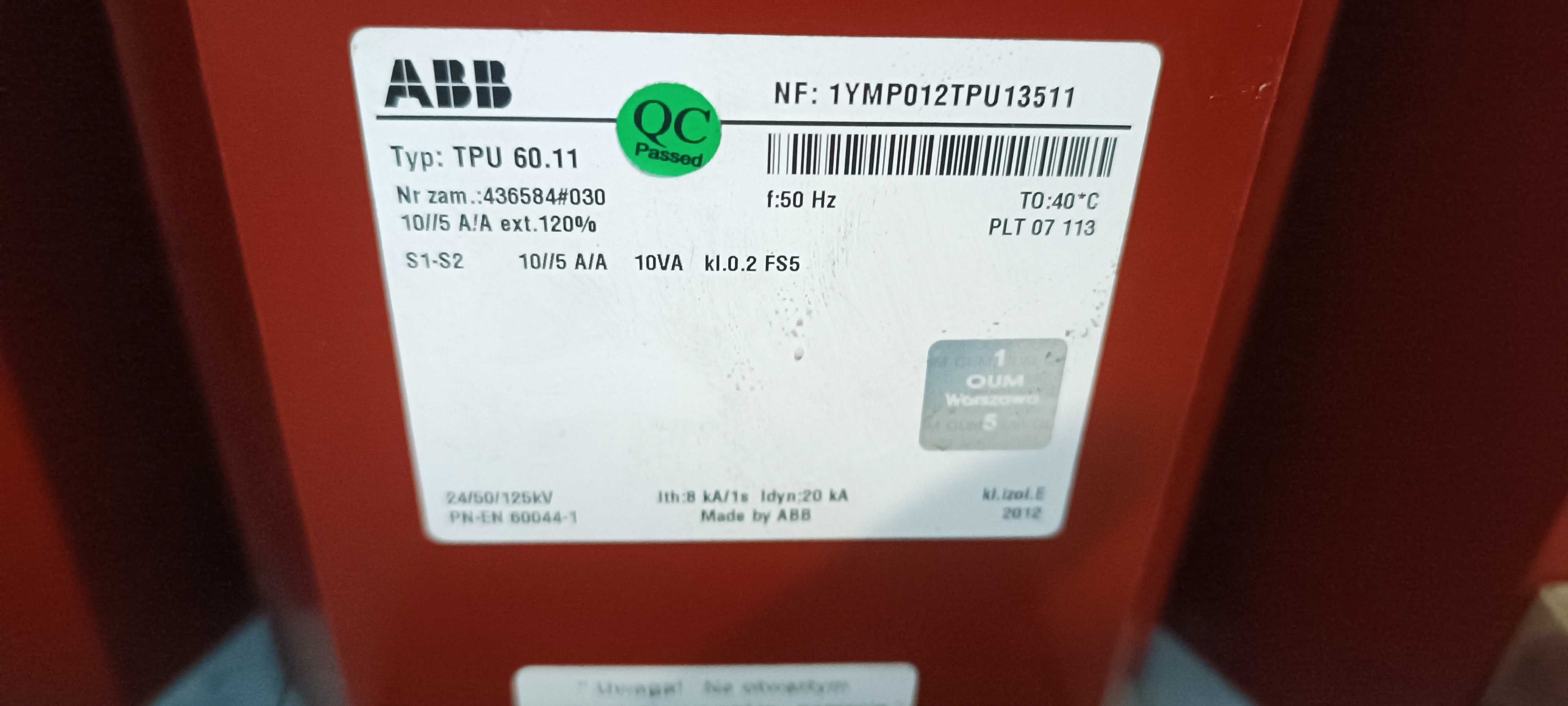 Przekładnik prądowy TPU 60.11 10/5