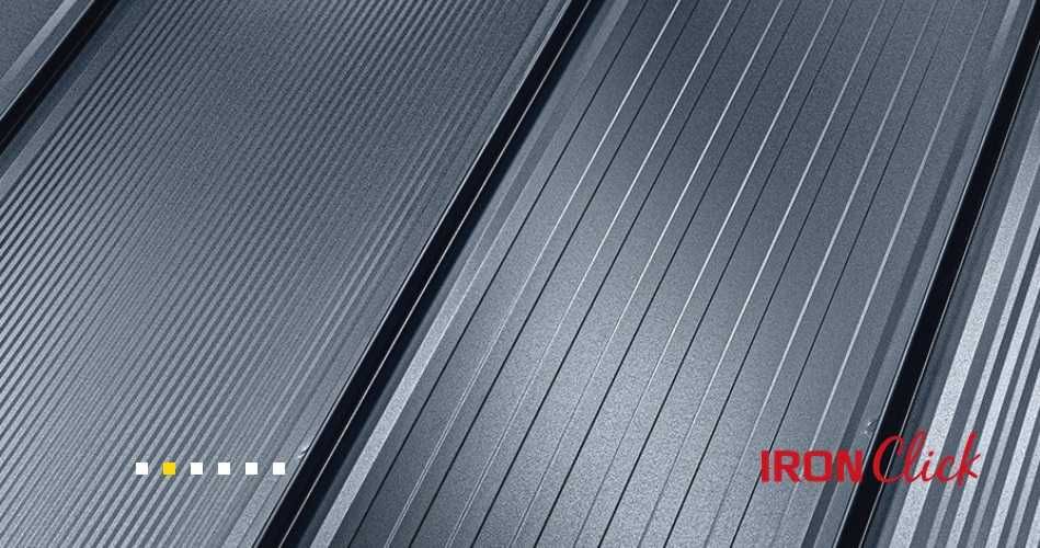 BUDMAT Panele IRON Click rąbek narąbek zatrzaskowy panel dachowy 8%