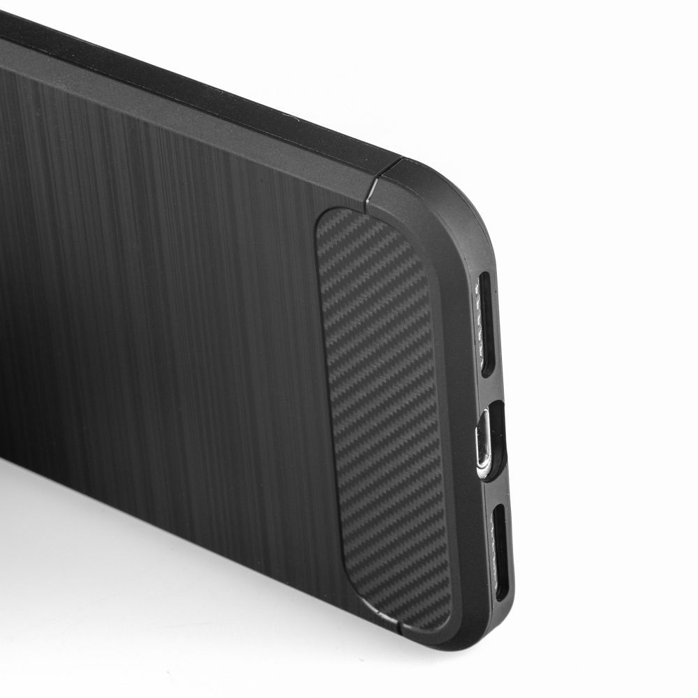 Etui Case Plecki Carbon Do Motorola G22 Czarny + Szkło 9H