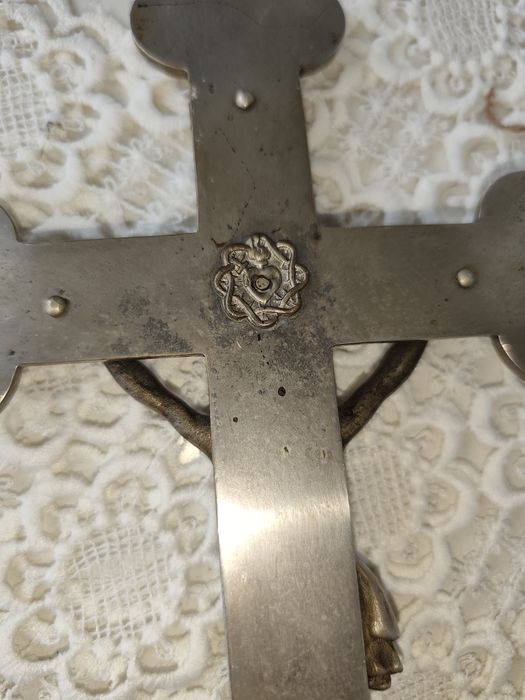 Zestaw kolędowy krzyż i lichtarze