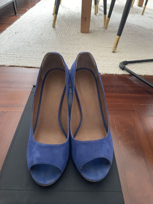 Sapatos Zilian em camurça azul Tam. 41