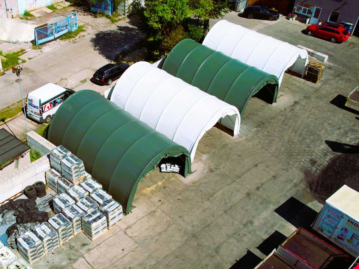 Hala namiotowa łukowa 6x12x3,6 m magazyn wiata konstrukcja ocynkowana