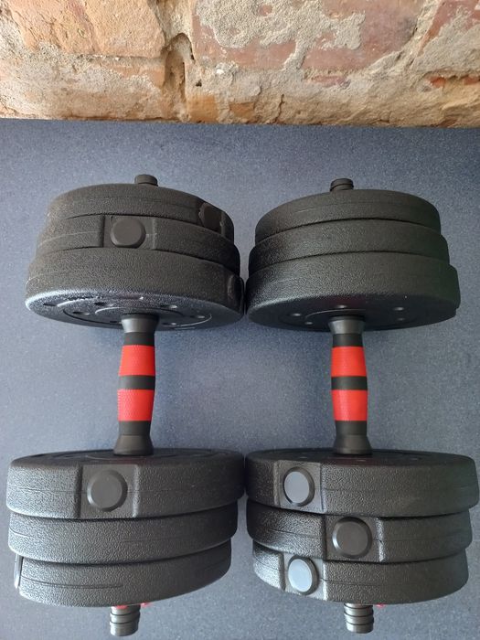 Okazja! Hantle 2x10kg z możliwością przerobienia w sztange! Warto!