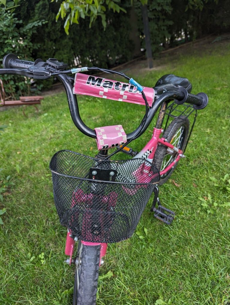 Rower dziecięcy dziewczęcy BMX Matrix 16 cali różowy