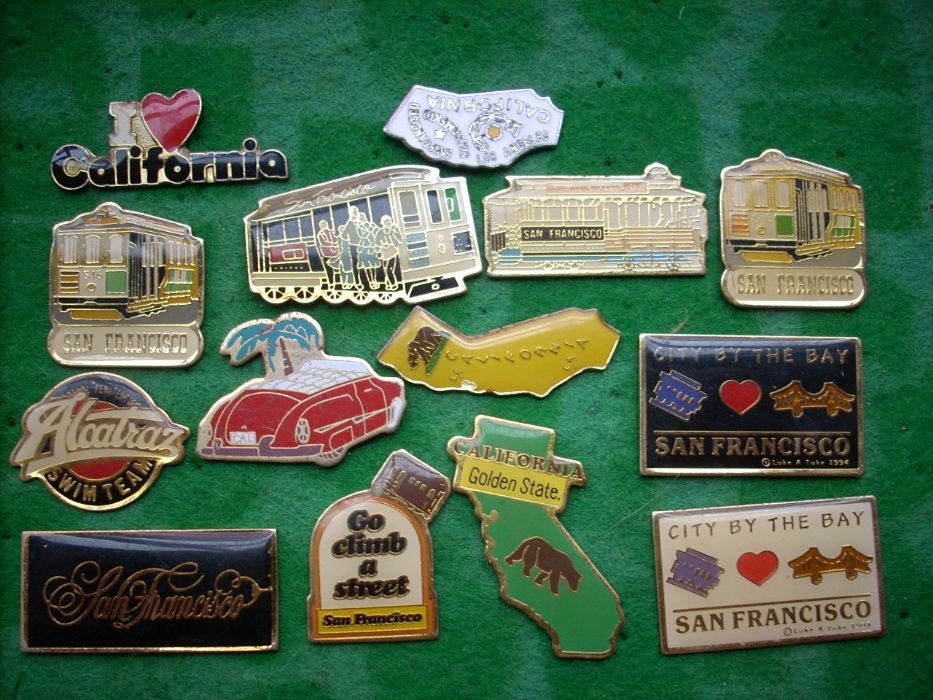 Colecção 35 pins americanos originais