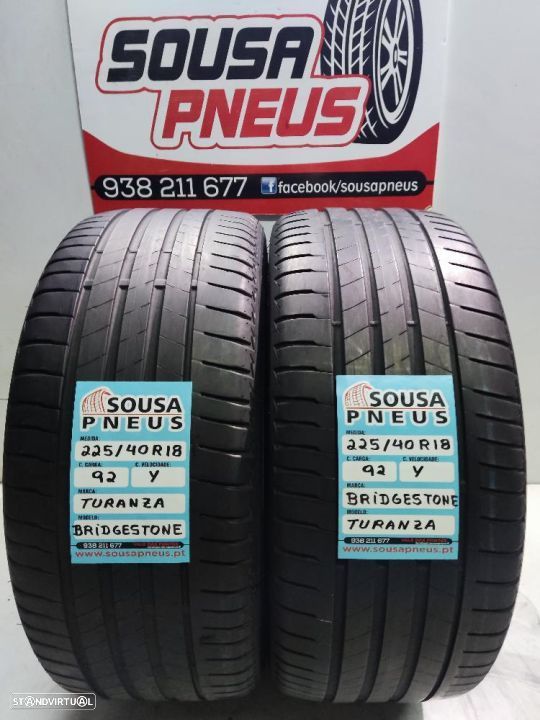 2 pneus semi novos 225-40r18 bridgestone - oferta dos portes