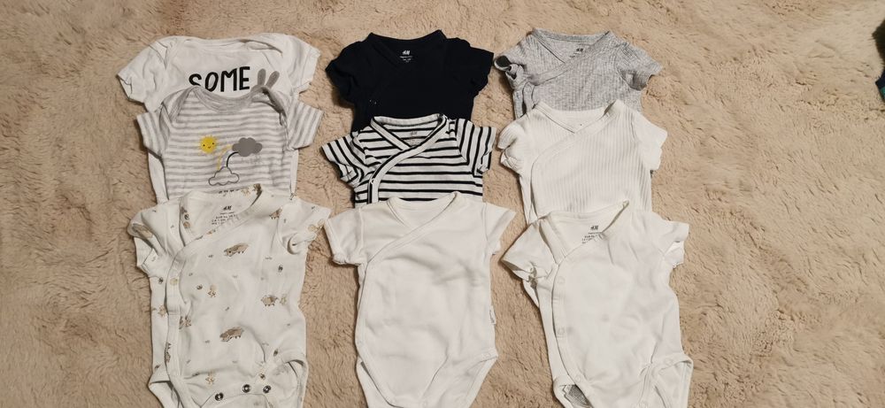 Wyprawka/paczka 50 szt. ubranek dziecięcych r56 H&M, Smyk, Z&Z, Tomme