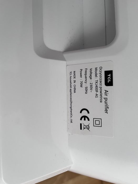 Oczyszczacz powietrza TCL TKJ400F Jonizacja Nawilżanie powietrza