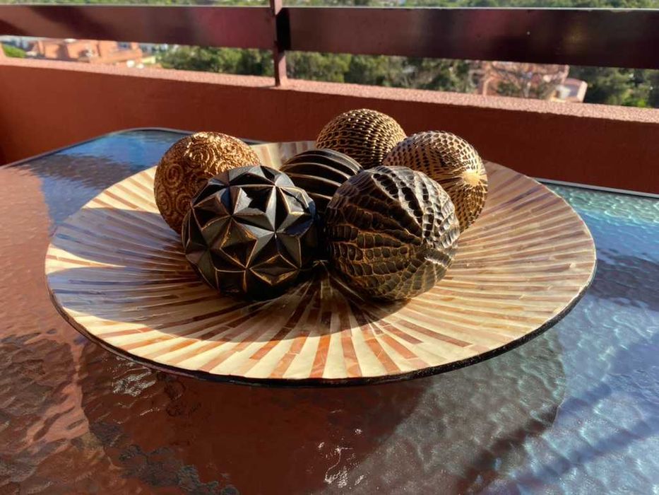 Centro de mesa com Bolas decorativas