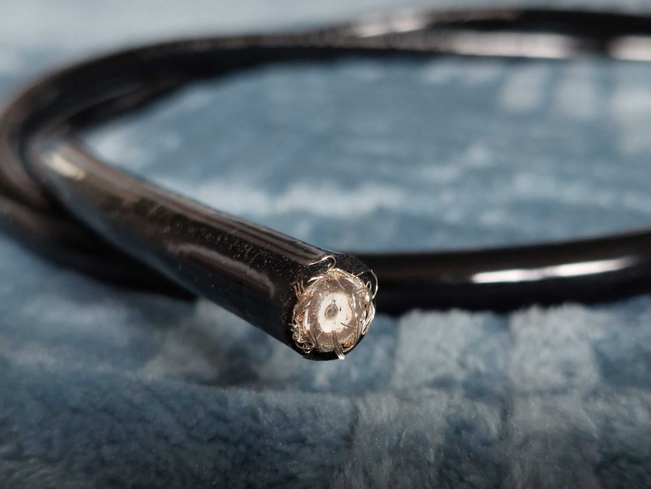 Xangsane XS-1001Ag – kabel coaxial 75 Ω srebrny, 96 cm, podwójny ekran