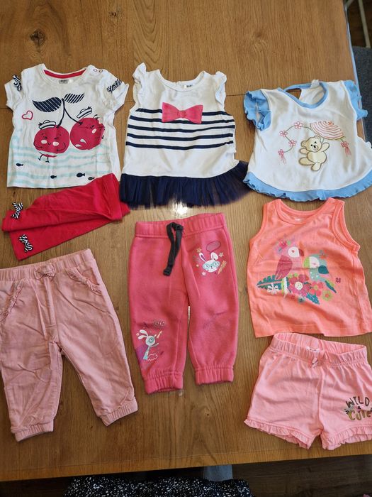 DUŻA PAKA UBRAŃ dla dziewczynki MIX 31 sztuk r. 74