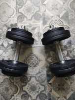 Hantle żeliwne regulowane 2x14kg
