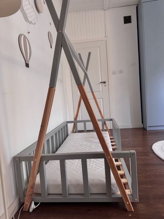Łózko drewniane tipi/namiot
