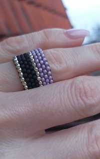 pierścionek z koralików