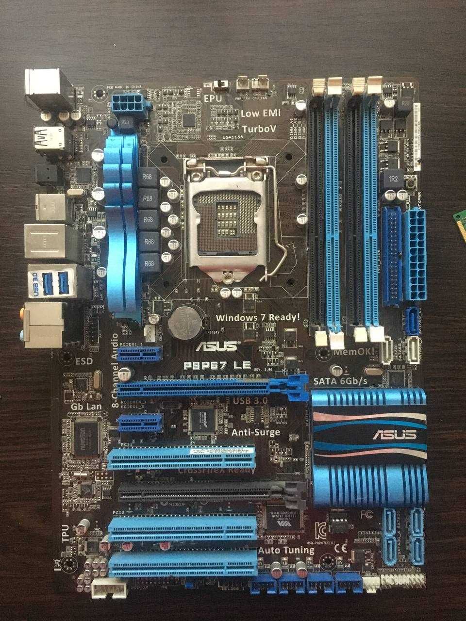 Комплект. Asus P8P67 LE + 16GB RAM(2x4+ 1x8) + i5 2400