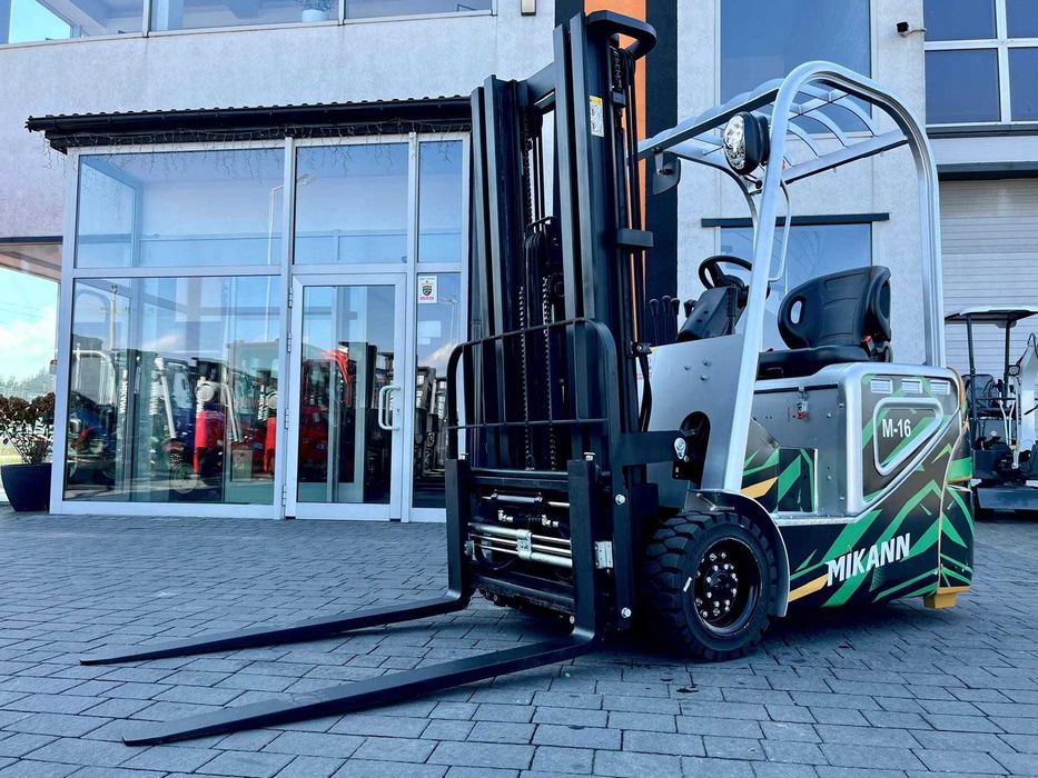 Wózek Widłowy Elektryczny 1,6T MIKANN, Maszt 4.5m,Triplex, 3-kołowy