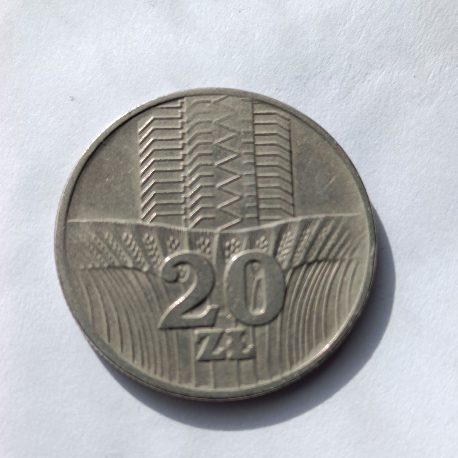 Moneta 20 złotych kłosy wieżowiec 1973