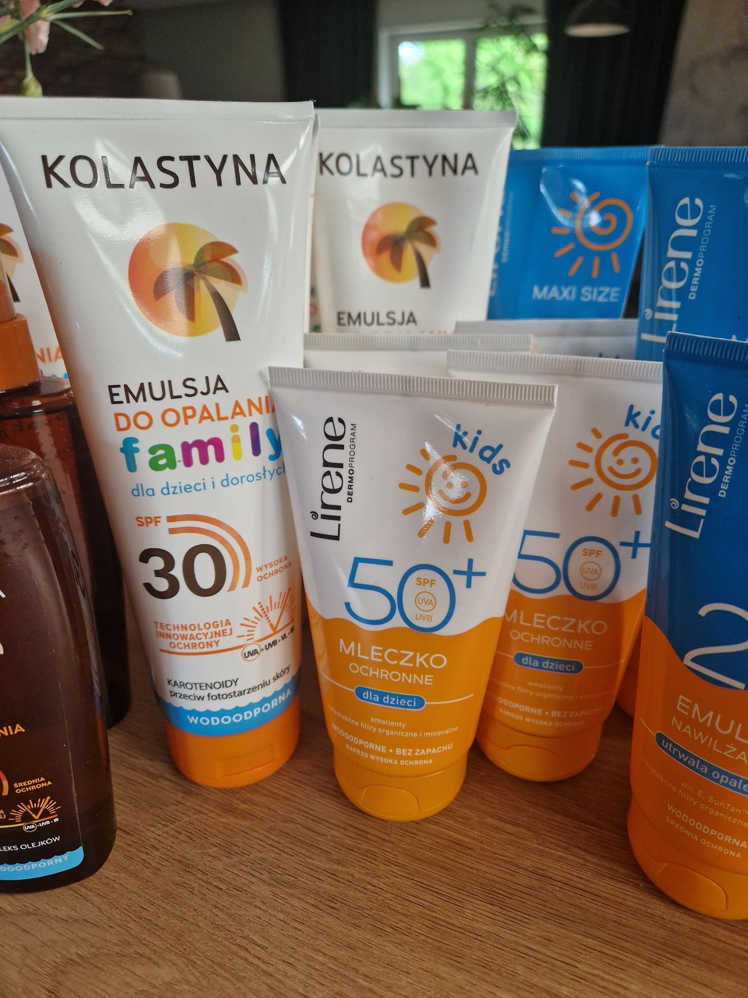 Krem olejek do opalania Kolastyna Lirene soraya spf50 spf20 spf30 kids