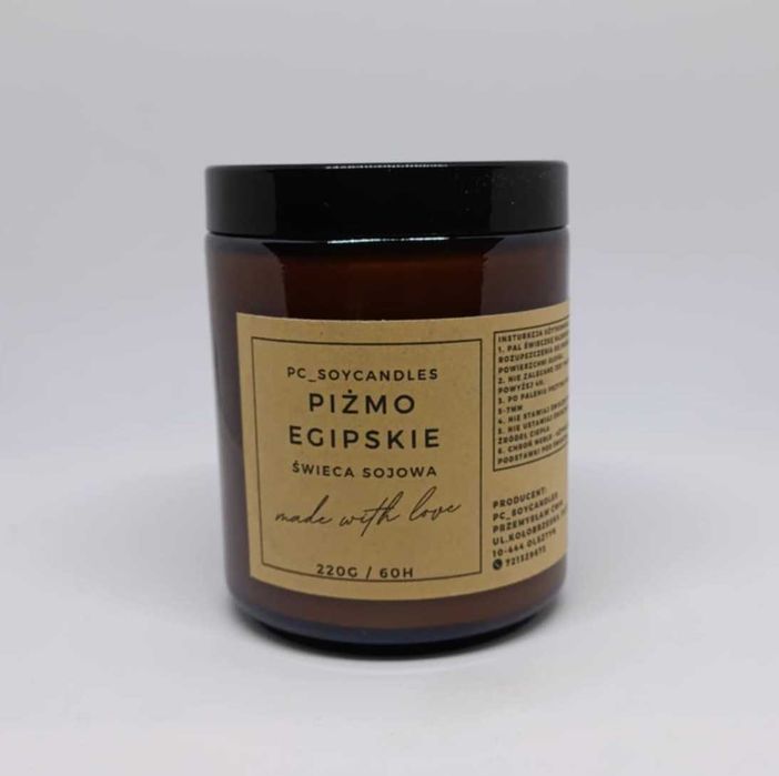 Świeca Sojowa Zapachowa Piżmo Egipskie 250ml 60h