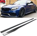 Dokładki Listwy Pod Progi Mercedes C W205 C205 A205 CZARNY POŁYSK