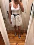 Vestido saia bordada mango, tamanho M