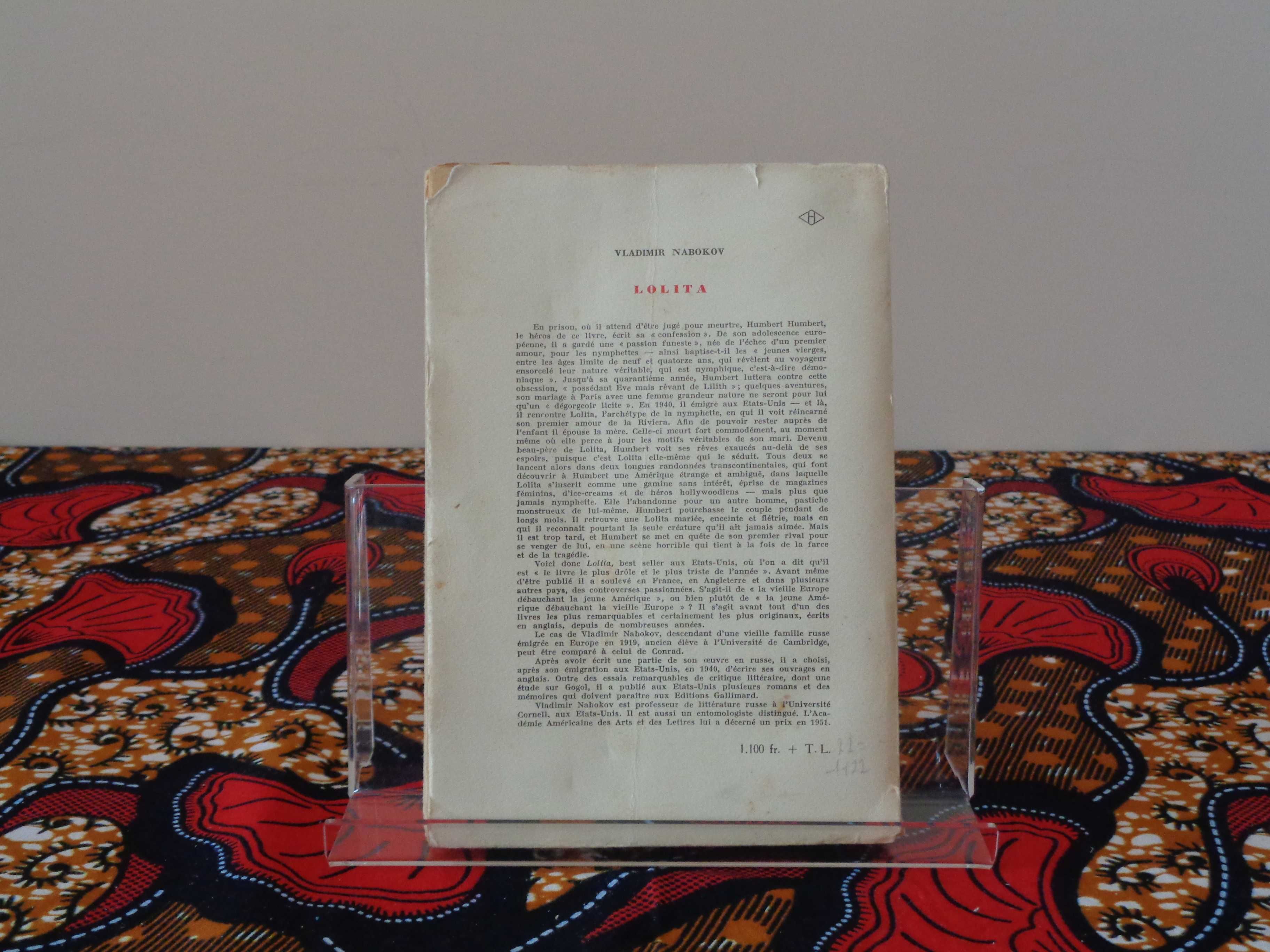 Lolita. Vladimir Nabokov. Ed. Original. Primeiro Ano. Gallimard. 1959.