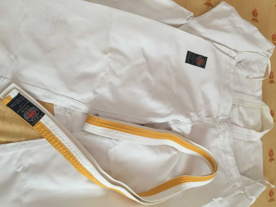 Fato completo Karaté Shotokan criança 10/12 anos Ótimo estado-Algodão