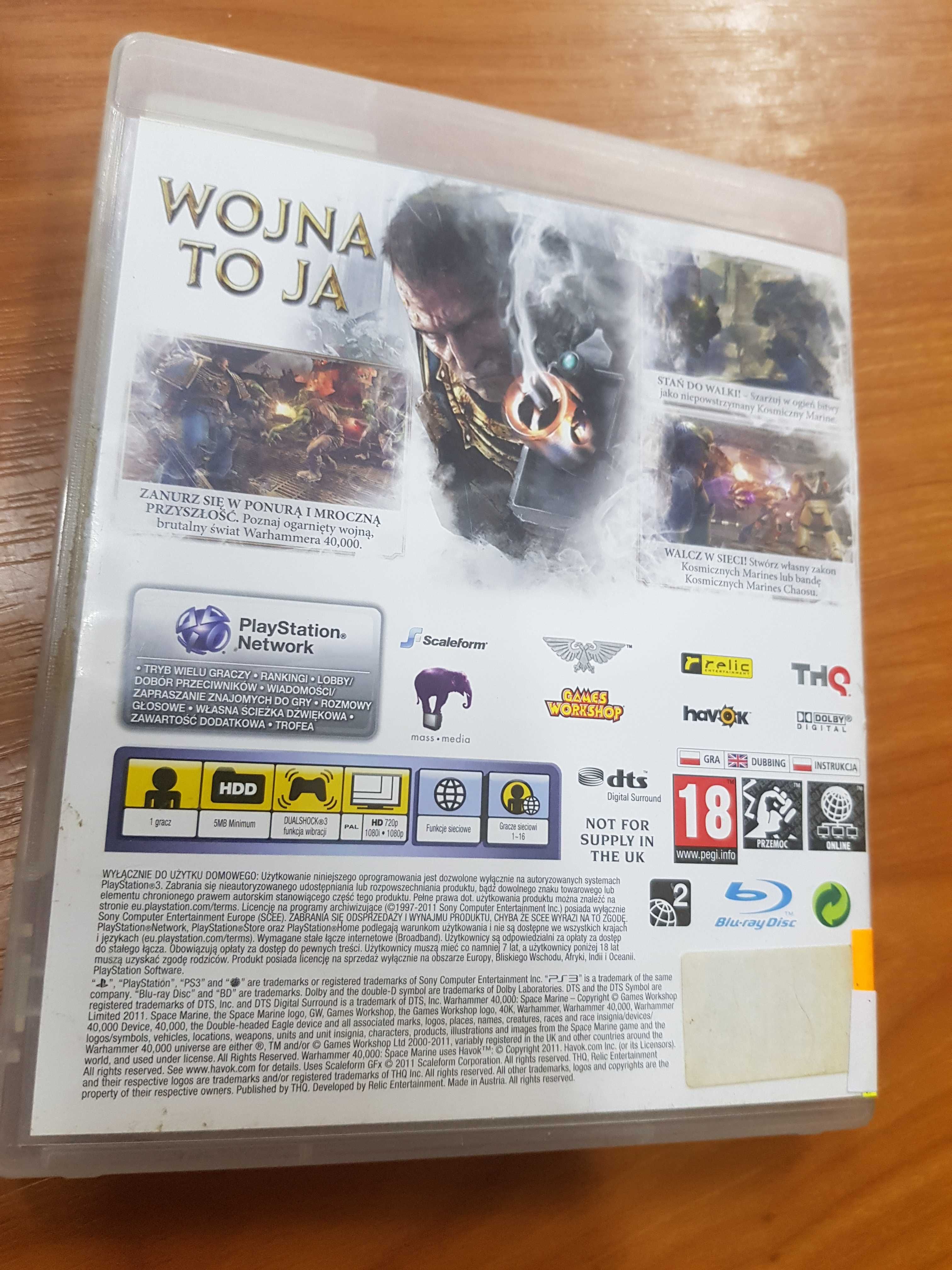 Warhammer 40000 Space Marine PS3 Sklep Iława